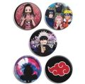 Anime Naruto Badges (Pack of 5). 