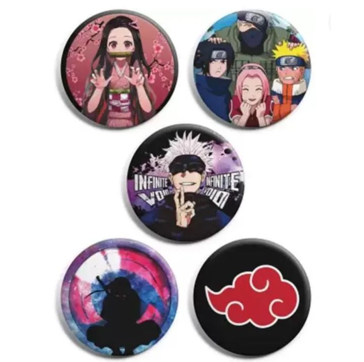 Anime Naruto Badges (Pack of 5)