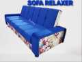 Sofa Combed Aram Design  3 Seater Stylish Emboss lining Royal Blue Valvet & Colour Can be Customised {{ Special offer } Available. 