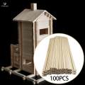 100Pcs Unfinished Wood Sticks Woodcrafts for Crafts Model Building Supplies 200cm. 