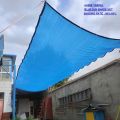 Blue Sun Shade Net , Shading rate (90% - 95%) High Quality with loops & rings on every 3 feet distance on sides and double stitched sides with cotton nawar.. 