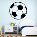 2 x 2 feet = Football ball sports soccer game Wall Stickers for kids, boys, girls, school, room, home Decor - Black Color. 