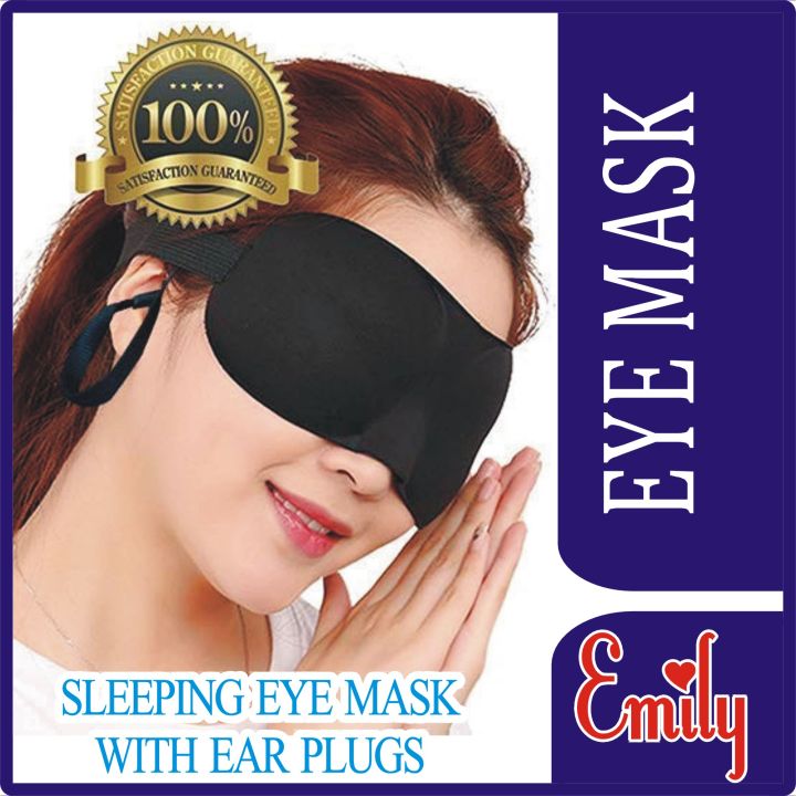 EMILY TRAVELLING KIT, IMPORTED 3D EYE MASK, SLEEPING MASK WITH EAR PLUGS AND IMPORTED SOCKS PAIR IN TRAVELING POUCH