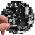 50Pcs Cool Black and White Stickers Aesthetic Cute Geometric Animals Decals for Laptop Luggage Car Styling Art Supply Sticker. 