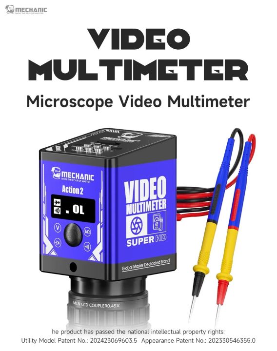 MECHANIC Action2 HD Camera Multimeter Microscope Precision Resistance Voltage Meter Professional Repair Tools Innovative Design