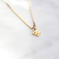 Tiny Initial Name Necklace. 