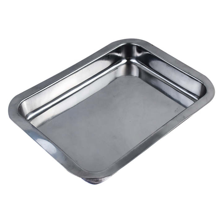 Stainless Steel Deep Rectangle Food Serving Tray 40.5 x 30 cm