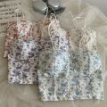 Style Temperament Sexy Sweet Floral Camisole Women's 2023 Summer Slim Fit Slimming Short Top Fashion. 