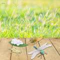 Life Cycle Figurines Toy Dragonfly Figures Red Eyed Tree Frog Figures for Desktop Decoration. 
