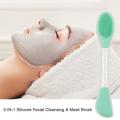 1PC Face Mask Brush, Double-Ended Silicone Face Mask Brush Flexible Mud Mas. 