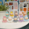 1Pcs Mini Flocking Labubus Ornament Cute Cartoon Ornaments Desktop Decoration SEVICH. 