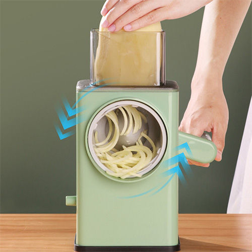 4 in 1 Multifunction Vegetable Cutter Slicer Hand Rotary Vegetable Grater Roller Shredder Potato Radish Scraper for Kitchen Tools