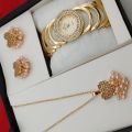 Ladies gift set with Necklace watch and Earrings | New Trendy Gift set. 