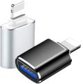 OTG Adapter Lightning to USB 3.0 Adapter MFi Certified USB OTG Data Sync Converter for iPhone 14/ 13/12/11/X/8/7/6/All iPad,Camera,Card Reader,USB Flash Drive,Mouse,MIDI Keyboard iOS 9.2-14+(Silver+Black). 