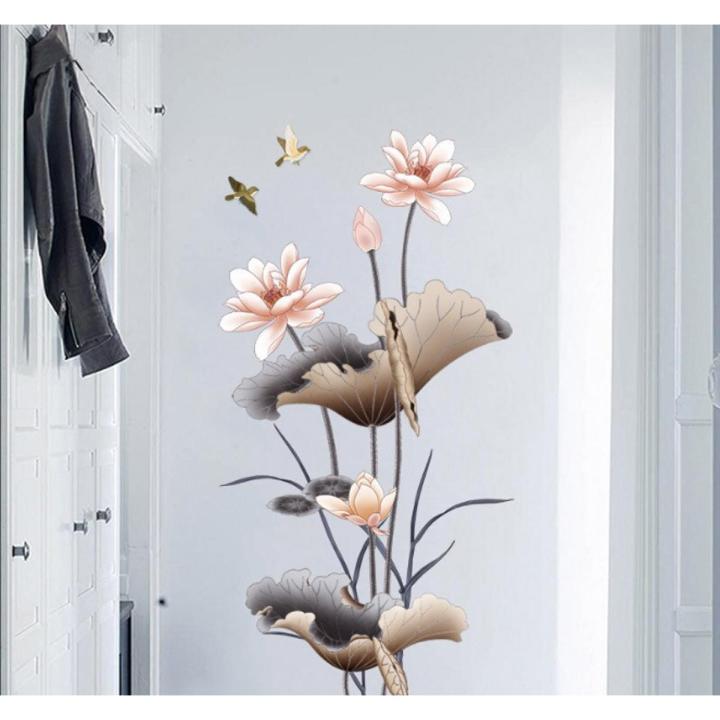 Wall Stickers Beautiful Flower Wall Sticker Floral Stickers For Wall Unique Design Wall Sticker For Living Room.