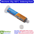 Mechanic XGZ40 IPX3 35g Soldering Paste High-Quality Leaded Flux Cream for PCB Rework, SMT & SMD Repair by Electrica. 