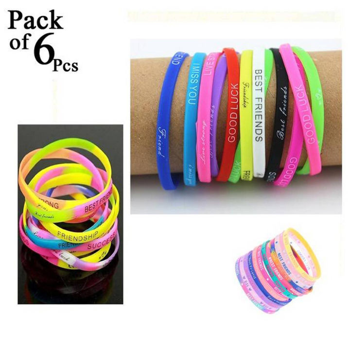 Pack Of 6 Friendship Band  Bracelet  Hand Band
