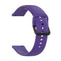 For Amazfit GTS4 Mini Solid Color Soft Silicone Watch Band, Size:Large Size. 