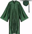 Green Graduation gown, cap, tassel set Graduation Gown. 