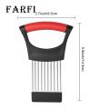 Precise Onion Cutting Tool Stainless Steel Onion Holder Slicer Cutter for Potato Tomato Avocado Fruit Meat Rust-resistant Kitchen Tool for Cooking Onion Slicer Tool. 