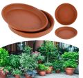 Pack of 1, 2 , 3 , 4 , 5 Plastic 14 inch Plate Terracotta Color | Round Plant Saucer Drip | Plastic Tray Garden Pot | Pot Base Plate (Terracotta Color). 