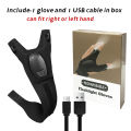 LED Rechargeable Flashlight Glove for Men Finger Lights Cool Gadgets Tools Outdoor Mechanics Lighted Glove Gift Dad Boyfriend. 