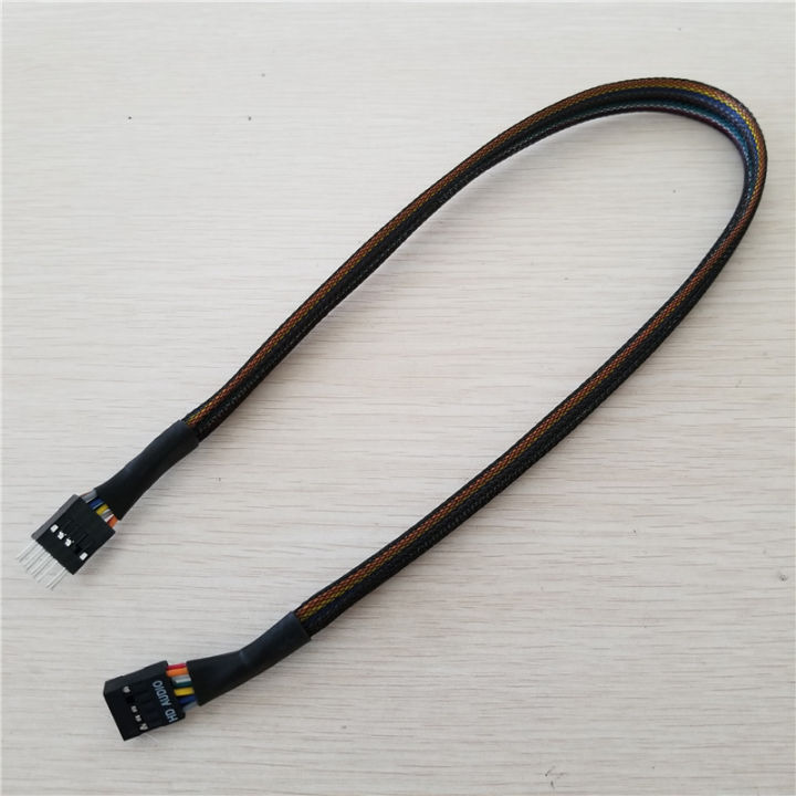 AC97 HD Audio Extension Cable Made of UL1007 22AWG Wire for Chassis Front Panel 50cm Male/Female or Female/Female