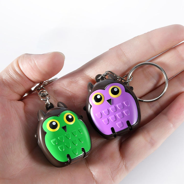 Owl Household Mini Folding Clipper Single Set with Keychain Hanging Decoration Anti Splash Nail Knife