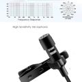 Mini Microphone Clip-on Lapel Lavalier PC Phone Camera Mic Portable External EAR ASMR Microphones for iPhone Laptop Comp. 