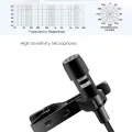 Mini Microphone Clip-on Lapel Lavalier PC Phone Camera Mic Portable External EAR ASMR Microphones for iPhone Laptop Comp. 