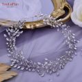 TOPQUEEN HP410 Bridal Headband Wedding Crowns And Tiara Bride Hair Accessories Diamond Headpiece Elegant Rhinestones Headwear. 