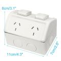 Clipsal Double Weatherproof Powerpoint Outdoor Power Outlet 10A GPO WSC227/2-RG. 