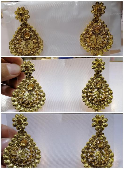 Indian earrings gold palated 1carat pure kundan 100 %pure andian earrings jhumka