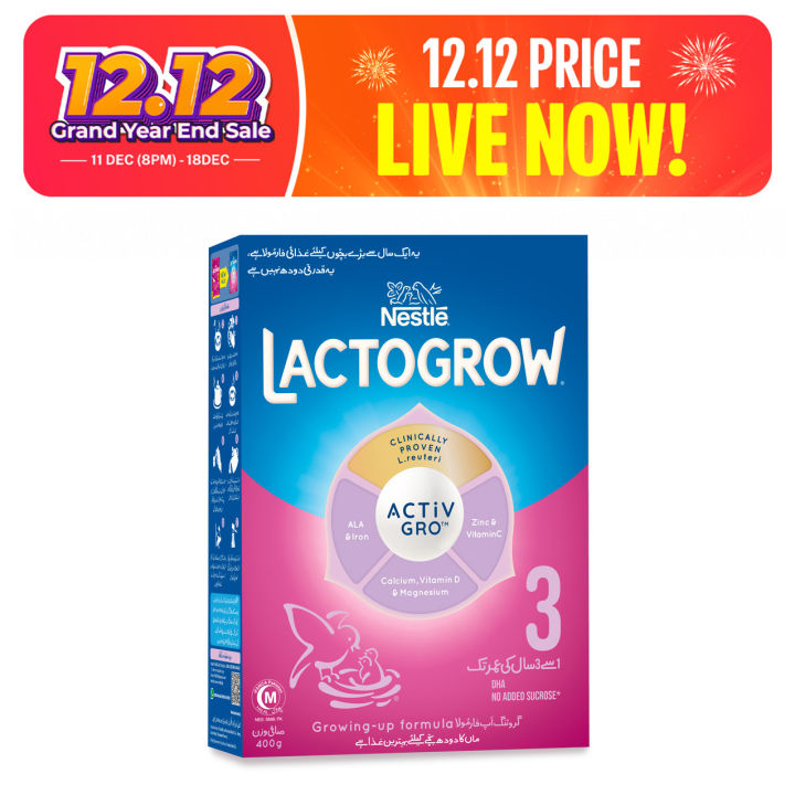 NESTLE LACTOGROW 3 Growing-up Formula Powder Milk 400g