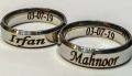 Customized Couple Name Ring 2 Rings With Individual Gift Box Packing (Perfect Gift To Send Your Wife , Husband , Fiance Or Any One). 