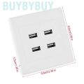 Buybybuy Wall Mounted 4 Port USB Socket Charger Power Receptacle Outlet Plate Panel 5V. 