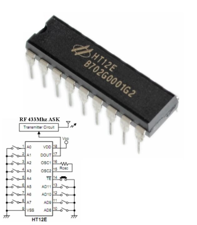 1pcs HT12E remote control encoder IC
