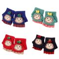 1-5 Years 1-5 Years Knitted Kids Half Finger Mitten Gloves Flip Cover Mittens. 