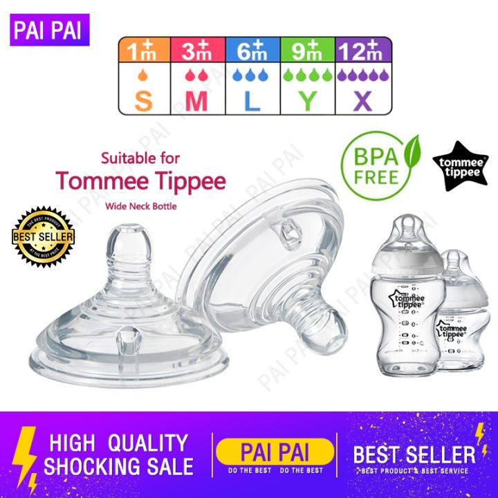 For Tommee Tippee Puting Teat Nipple Baby for Tommee Tippee Bottle Baby X Botol Susu Closer to Nature Teats Lembut Feeding