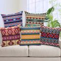 5 Pcs Set - Geometric Khaadii Cushions - Multicolor. 