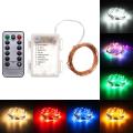 Loveliness 50LED Battery Powered Copper Wire LED String Xmas Fairy Light Remote Control Red. 