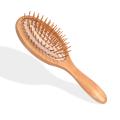 Wooden Hair Brush Large, Wooden Brush with Bamboo Bristles Anti-Static Reduces Frizz and Knots, Massaging Scalp, Bamboo Hair brush Paddle Detangling Hairbrush for Women, Men & Kids Thick Curly Dry Hair. 