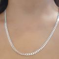 3mm Lasting Color Simple Italian Silver Chain for Girls Decent Necklace for Girls. 