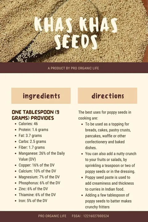 Premium Poppy Seeds 100g – High-Quality Khas Khas for Cooking & Baking ...