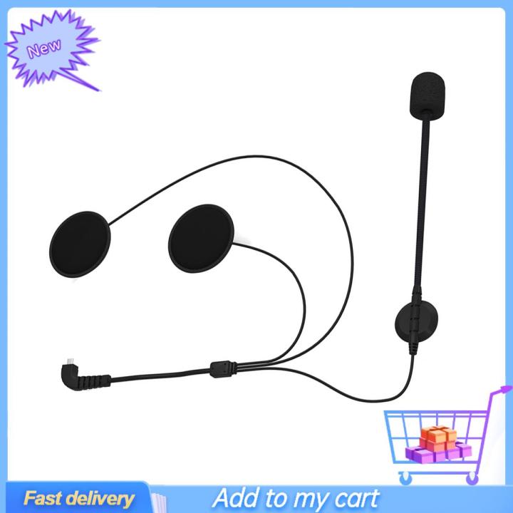 Helmet Microphone Noise Reduction Clear Easy Installation Helmet Bluetooth-compatible Headset Microphone for Motorcycle