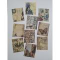 Vintage (a) Journaling sticker sheets - Pack of 10. 