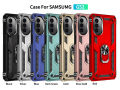 Lereach For Motorola MOTO G52 Mobile Phone Case TPU+PC Hard Ring Car Ring Bracket Shockproof Back Cover. 