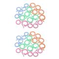 FLYEER 40Pcs Colorful Crochet Locking Stitch Marker Knitting Ring Maker Holder Set. 