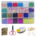 Creative Sting Multicolor Beads Jewelry Activity Set With Earing Stopper and Necklace Accessories. 