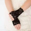 Black Fingerless Net gloves Fashionable Breathable Summer & Winter Season For Girls. 